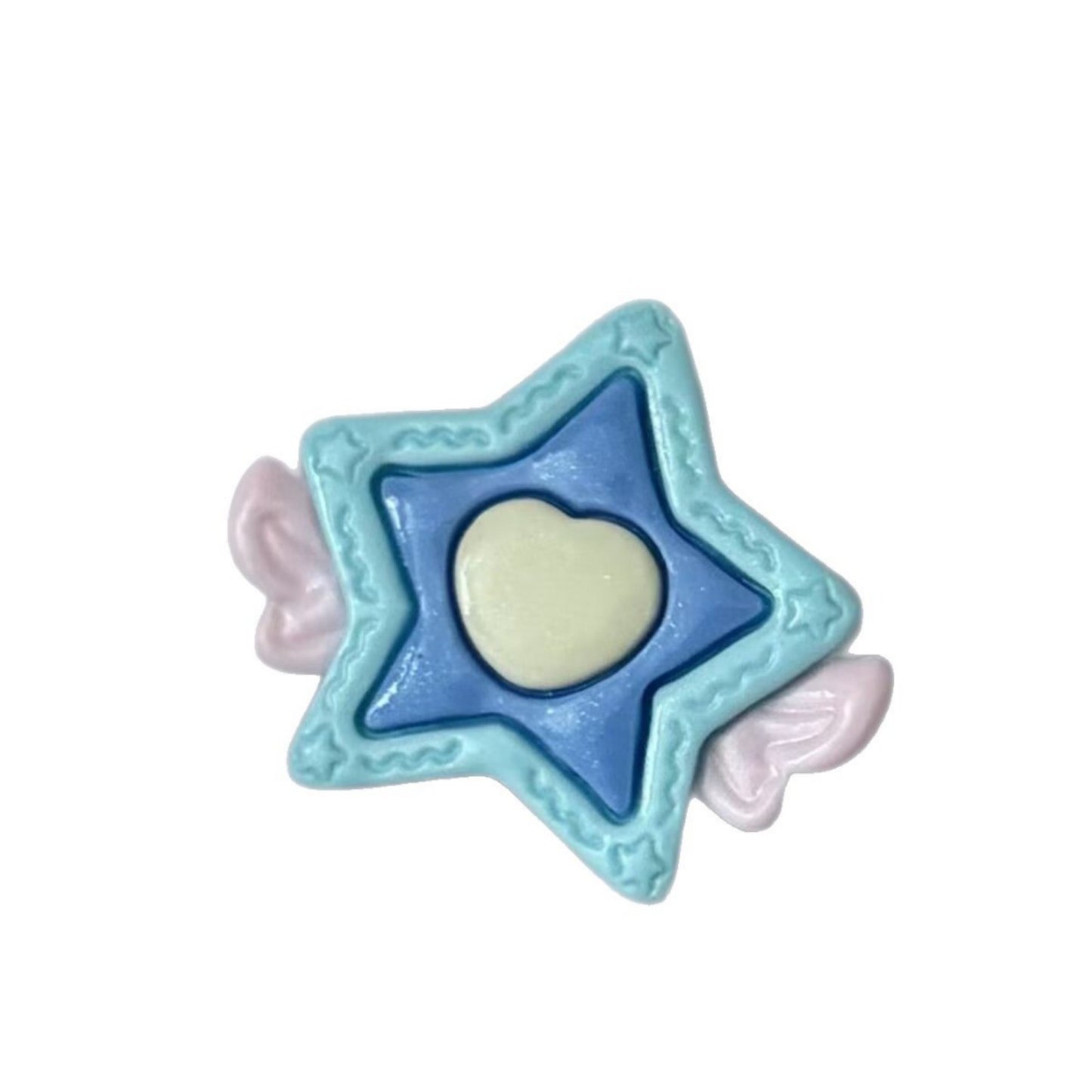 繽紛翅膀星星髮夾－紫色星星髮夾款細節3｜https://igowo.tw/