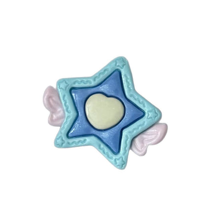 繽紛翅膀星星髮夾－紫色星星髮夾款細節3｜https://igowo.tw/