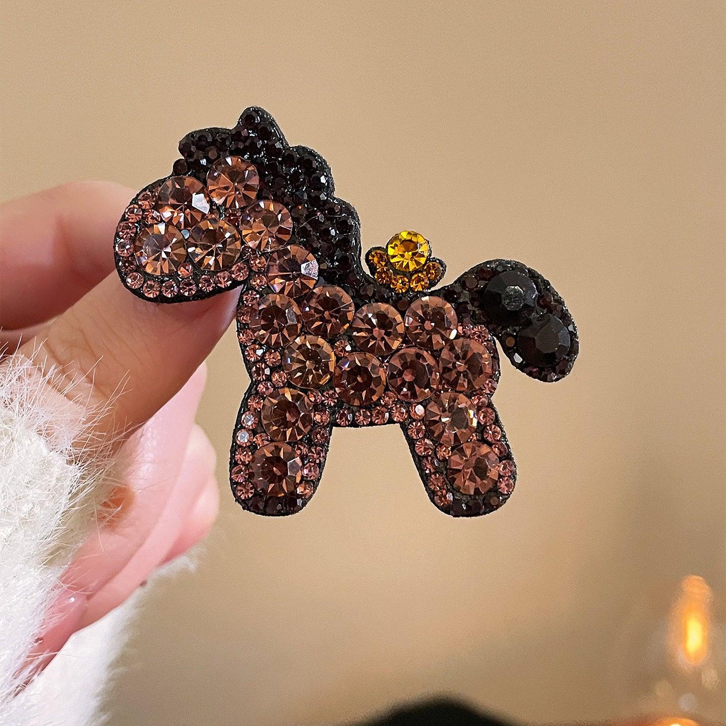 紅色鋯石小馬髮夾
