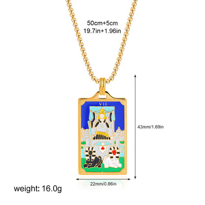 彩色星星方形墜飾項鍊－細節特寫57｜https://igowo.tw/