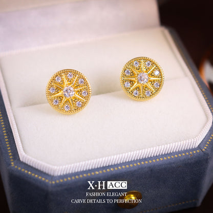 星星鑲鑽小巧耳釘