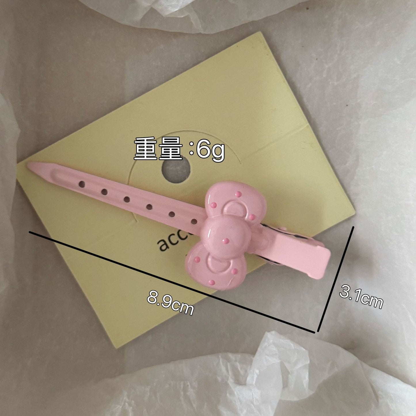 粉色貓咪髮夾
