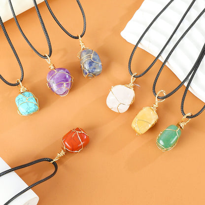 水晶不規則墜飾項鍊－商品主圖｜https://igowo.tw/