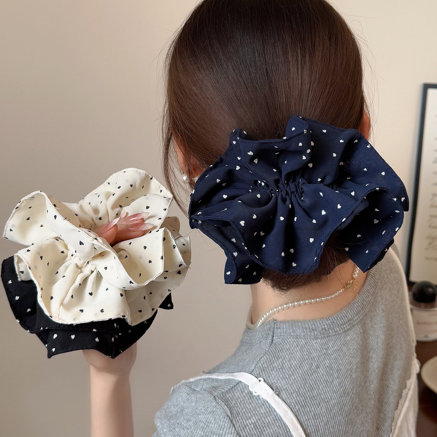 波點大腸圈髮圈－商品主圖｜https://igowo.tw/
