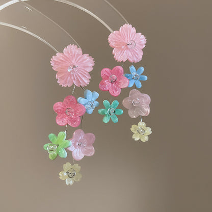 花朵流蘇誇張耳環－細節特寫54｜https://igowo.tw/