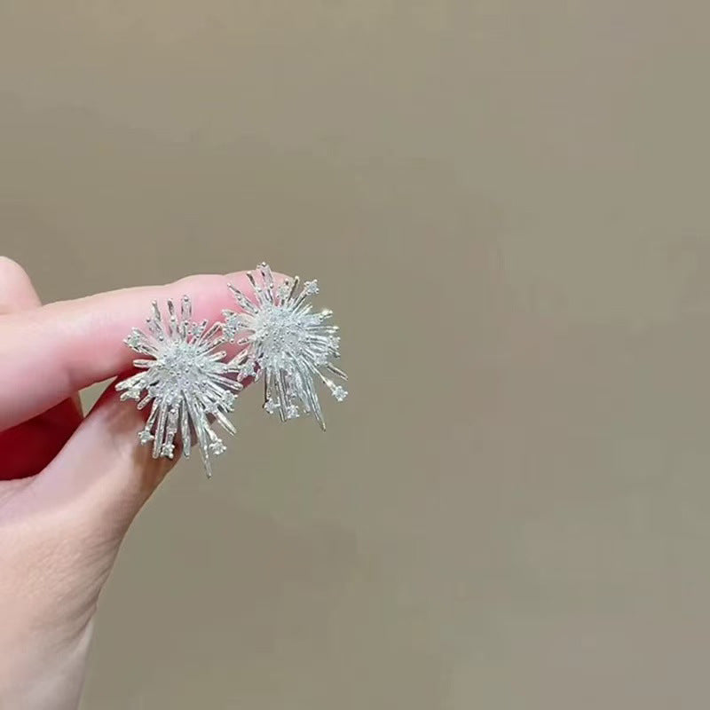 多巴胺彩色花朵耳釘春夏甜美小清新耳環小巧時尚百搭高級感耳飾女