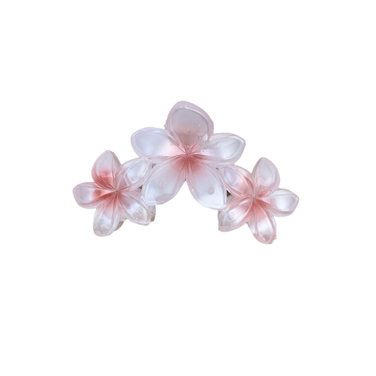 漸層花朵髮夾－藍色-一朵大花款細節｜https://igowo.tw/