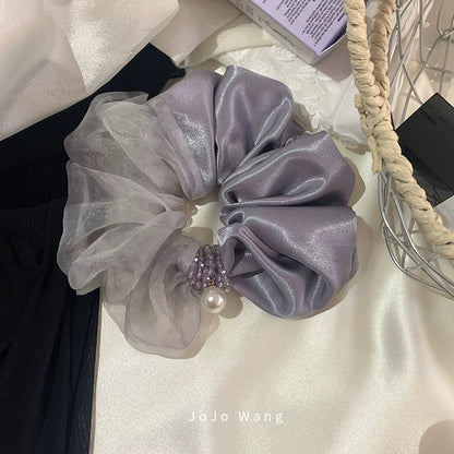 紫色網紗大腸圈髮圈－商品主圖｜https://igowo.tw/