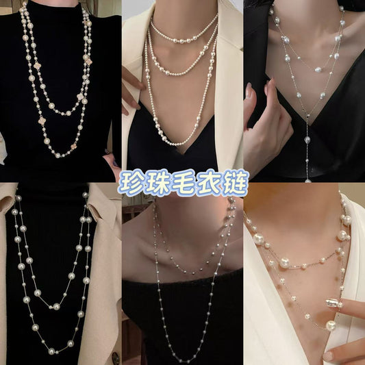 珍珠圓形復古簡約項鍊－商品主圖｜https://igowo.tw/