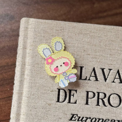 繽紛壓克力兔子髮夾