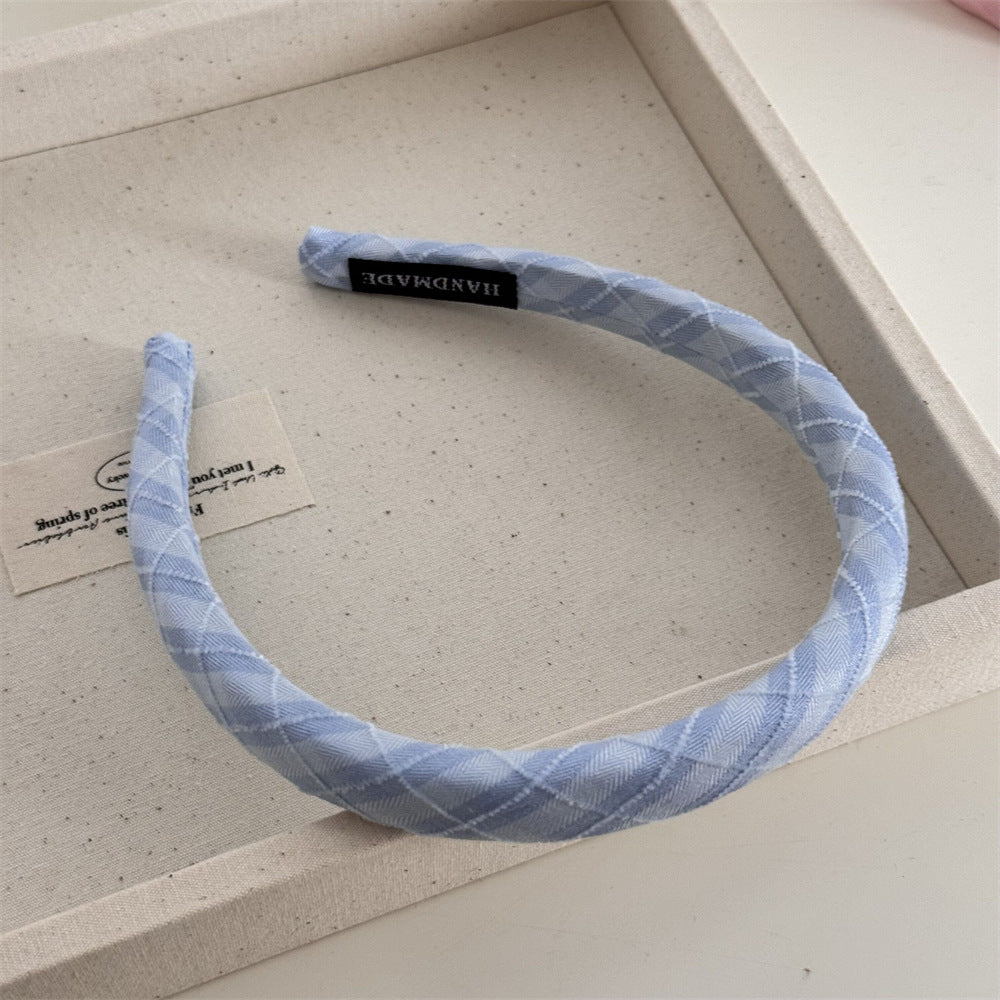 彩色格紋復古髮箍－細節特寫18｜https://igowo.tw/