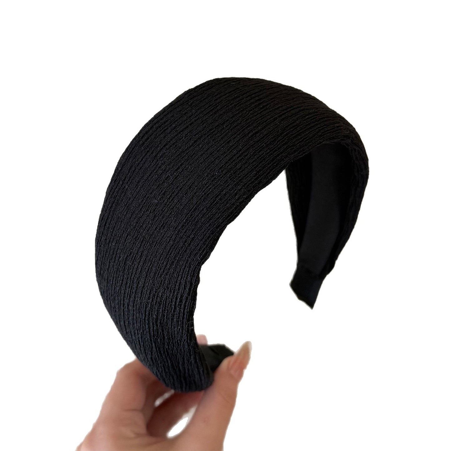 布面寬版簡約髮箍－細節特寫3｜https://igowo.tw/