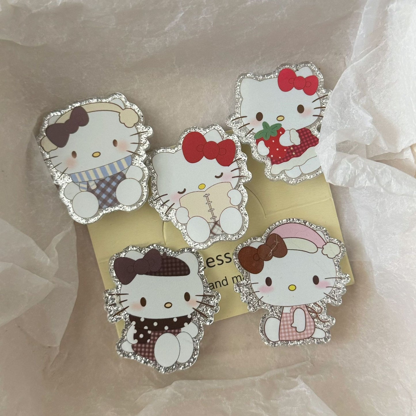 棕色壓克力貓咪髮夾－商品主圖｜https://igowo.tw/