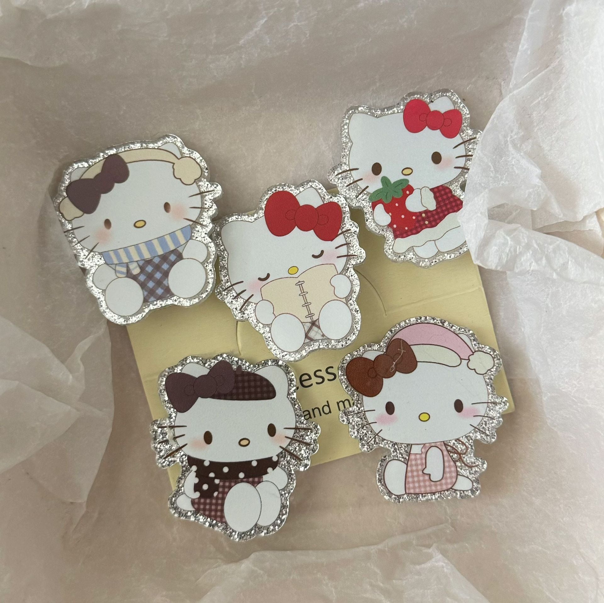 棕色壓克力貓咪髮夾－商品主圖｜https://igowo.tw/
