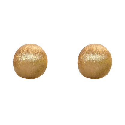 金屬橢圓拉絲簡約耳釘