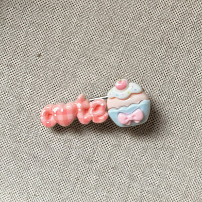 粉色小狗甜點髮夾