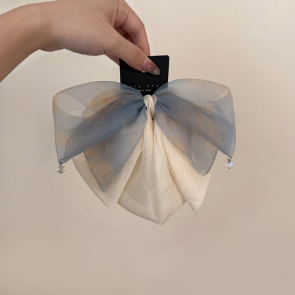 網紗蝴蝶結暈染髮夾