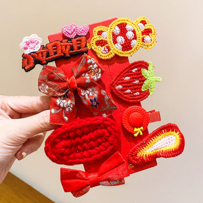 絨面蝴蝶結復古髮夾－細節特寫86｜https://igowo.tw/