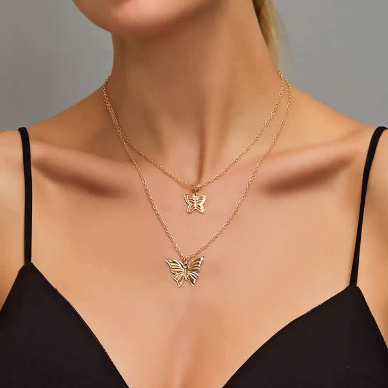 金屬星星多層墜飾項鍊－KC金 3965款細節15｜https://igowo.tw/