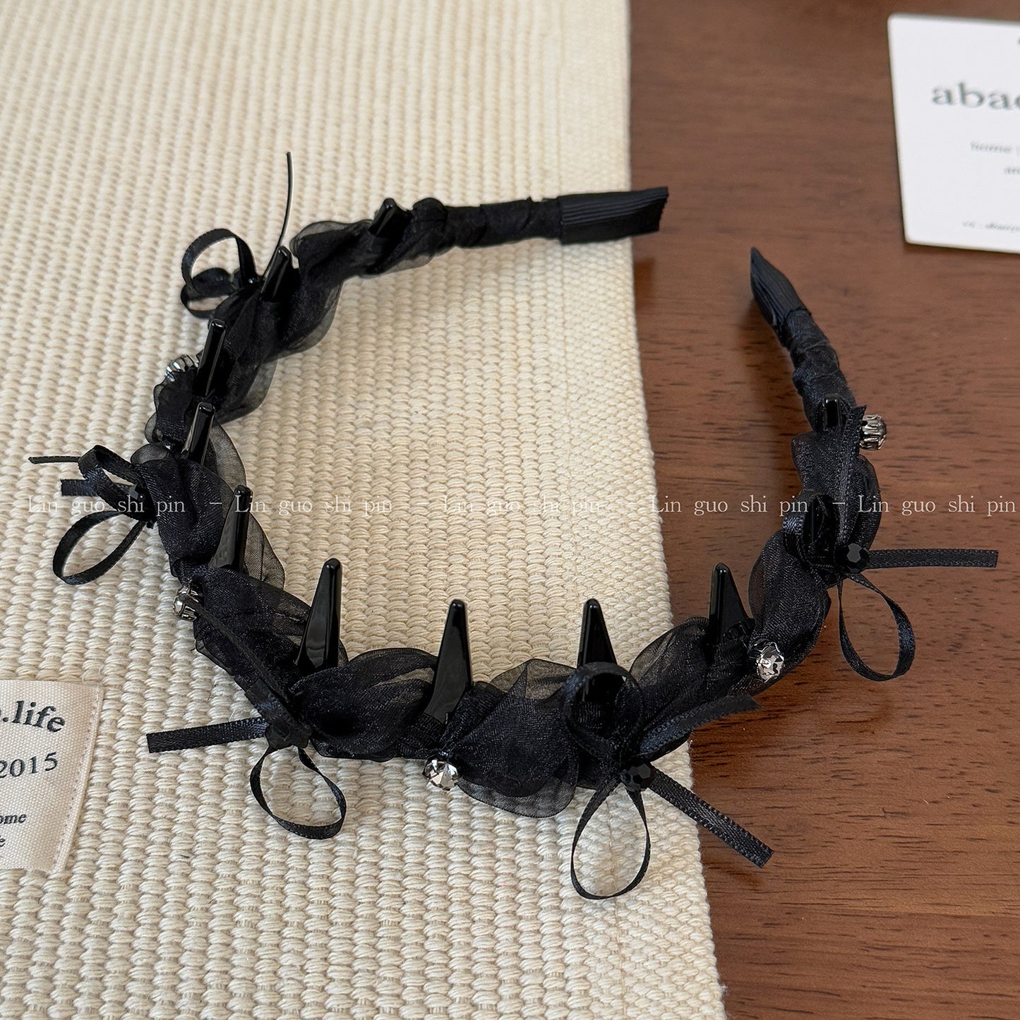 緞帶網紗蝴蝶纏繞髮箍
