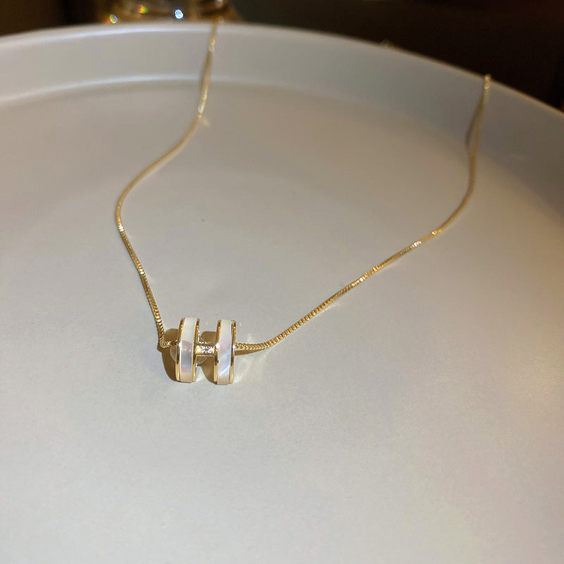 金色金屬貝殼電鍍項鍊