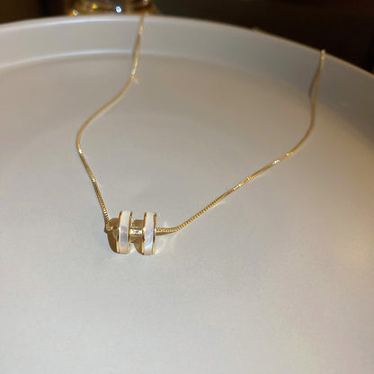 金色金屬貝殼電鍍項鍊