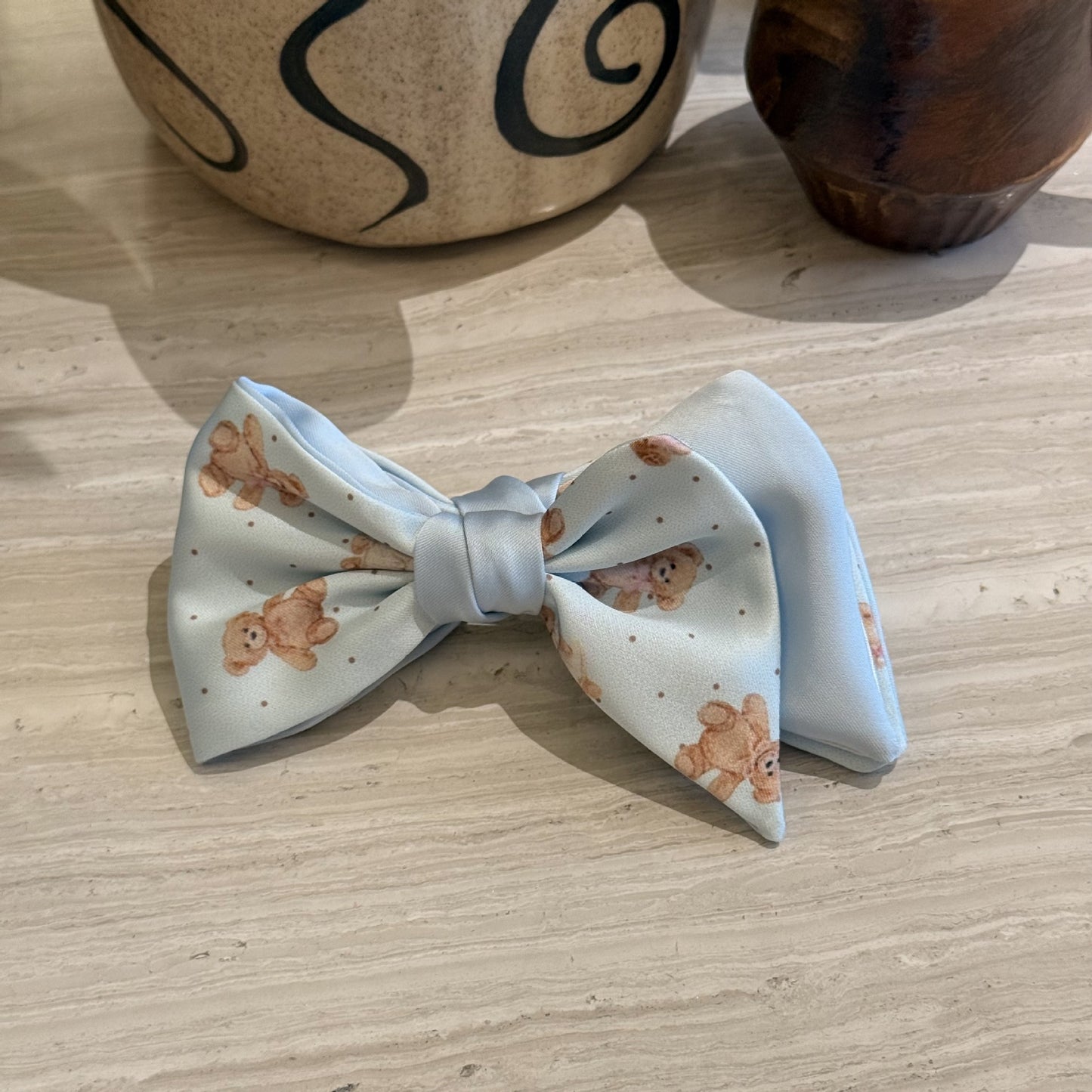小熊蝴蝶結鯊魚夾