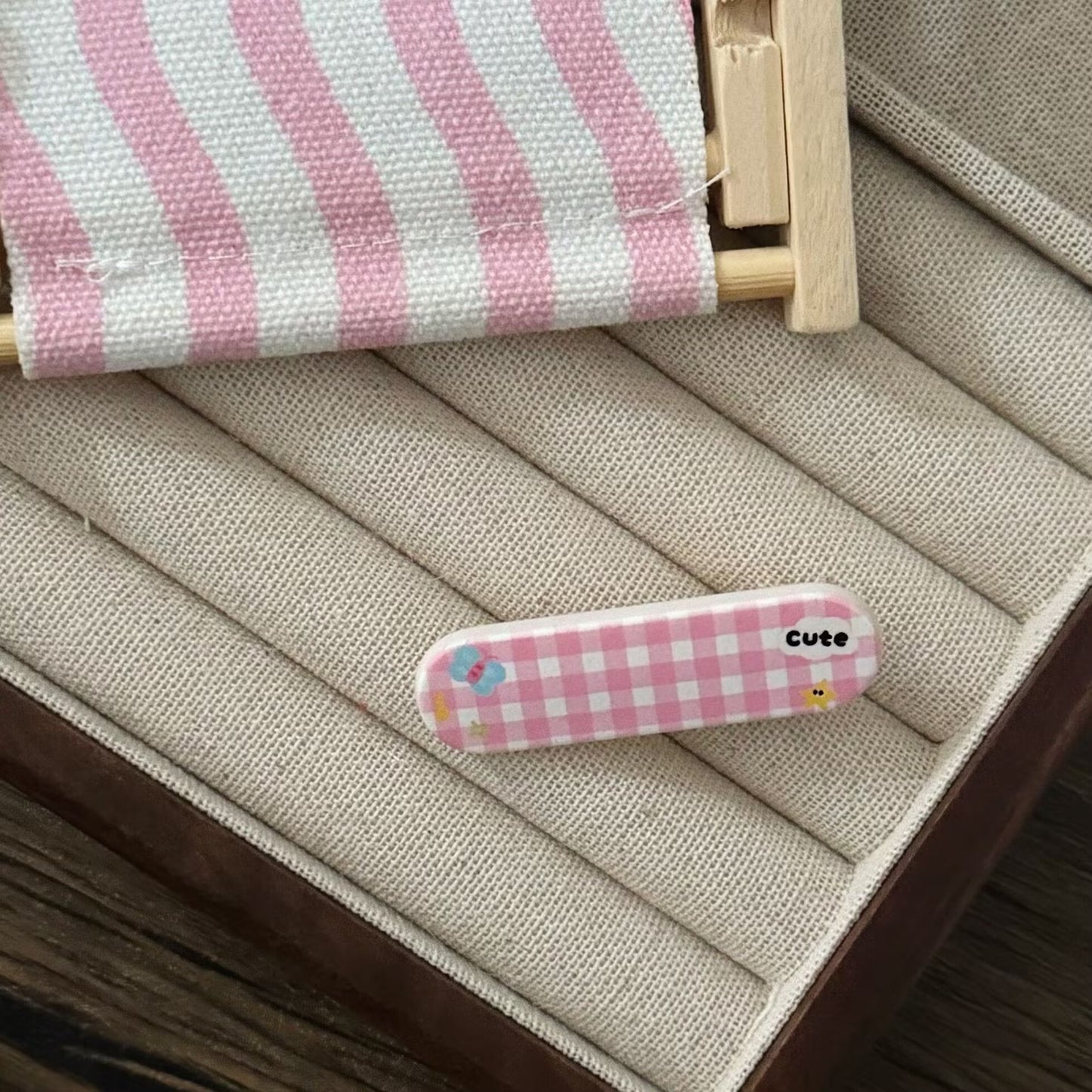 繽紛橢圓簡約髮夾