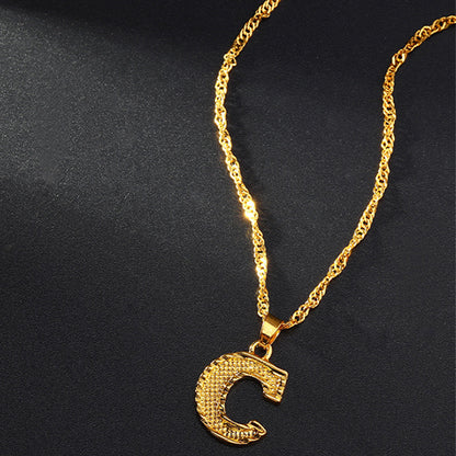 字母鍍金項鍊