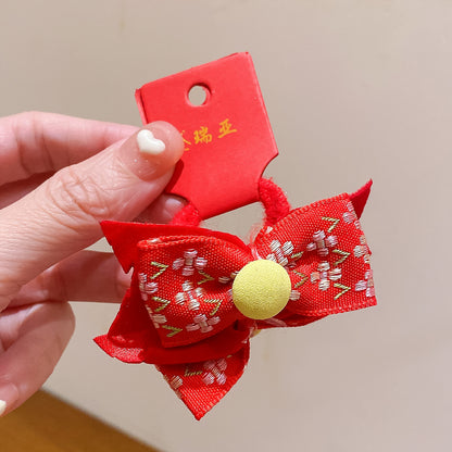 絨面蝴蝶結復古髮夾－細節特寫36｜https://igowo.tw/