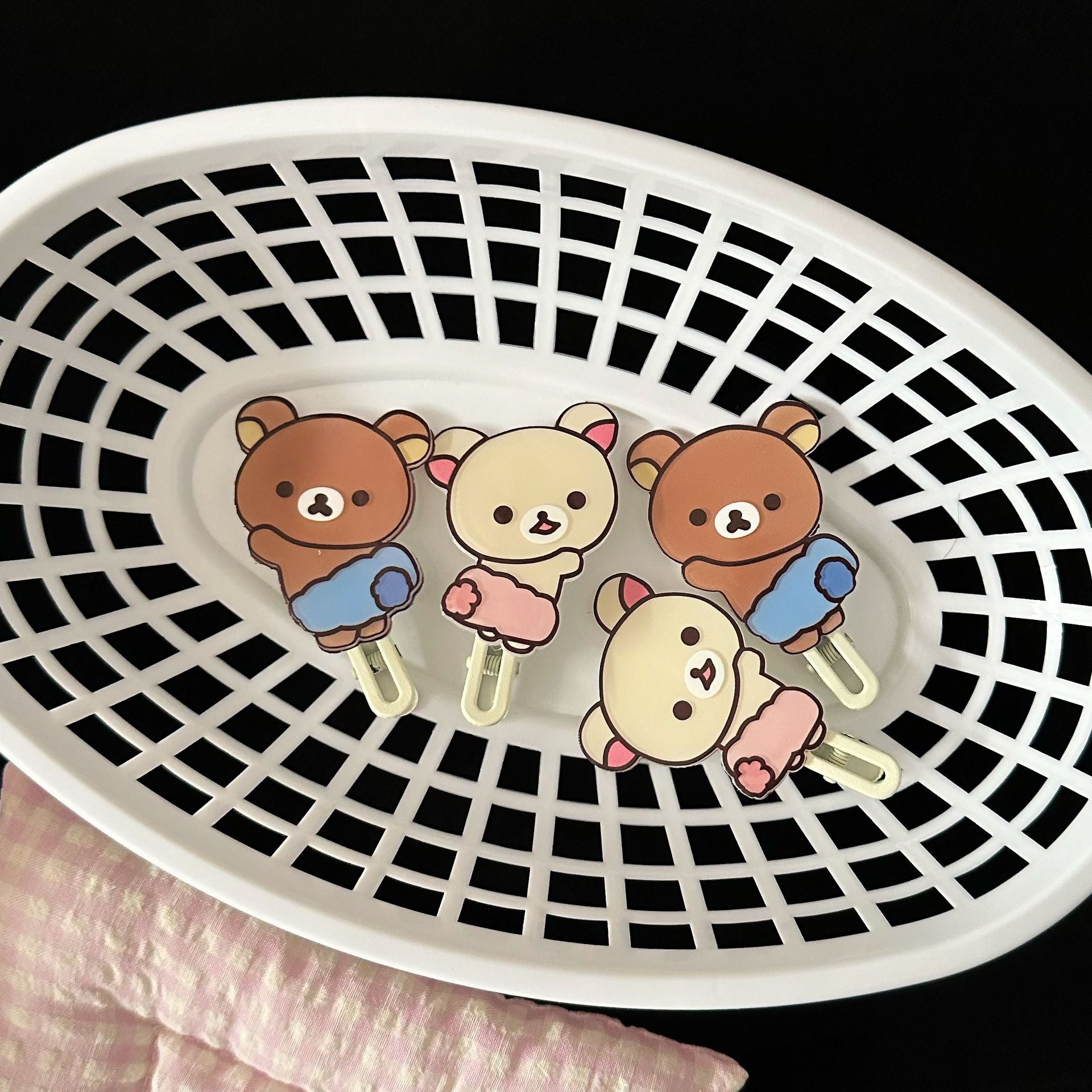 棕色小熊卡通髮夾－商品主圖｜https://igowo.tw/