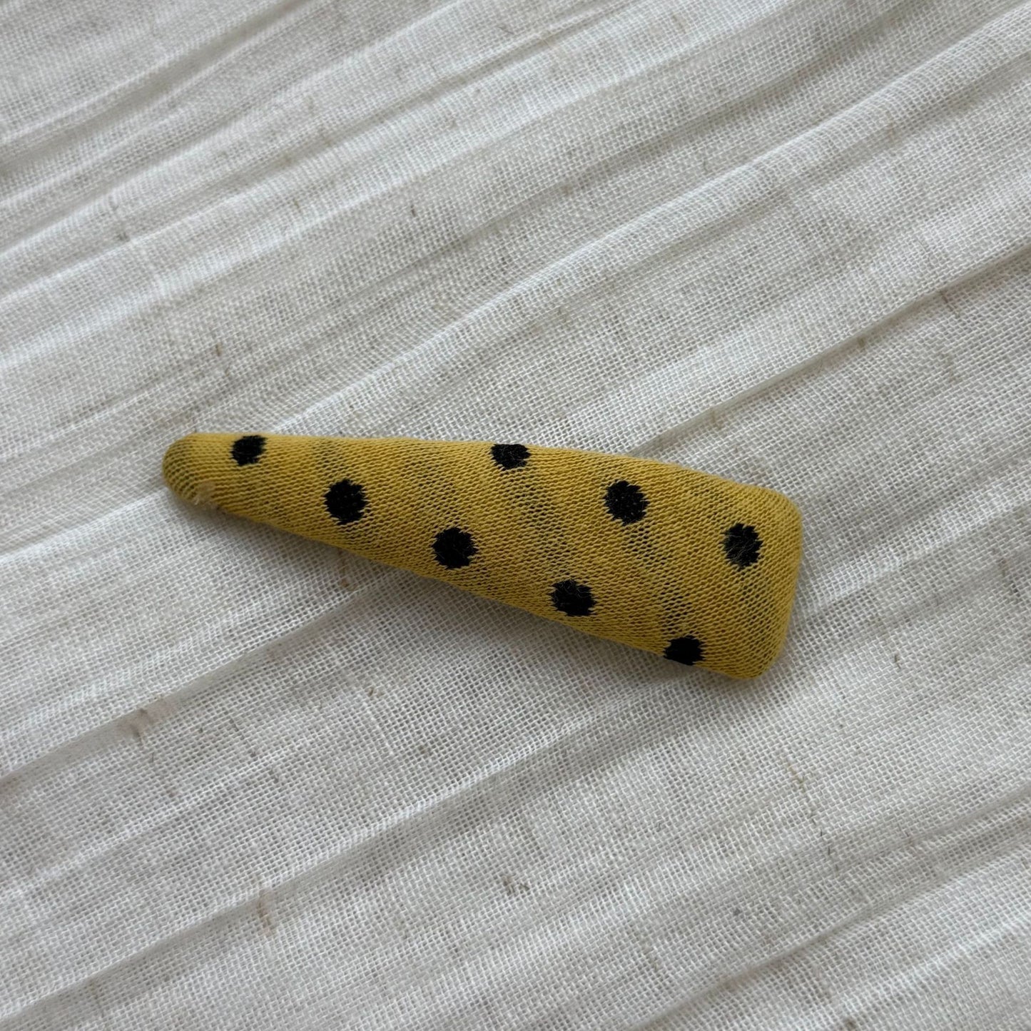 棕色波點橢圓髮夾