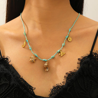 貝殼海星墜飾項鍊－細節特寫9｜https://igowo.tw/