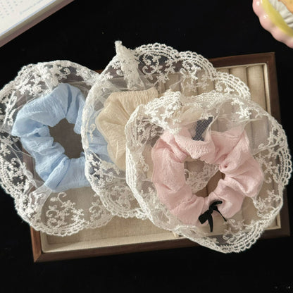 網紗蝴蝶結大腸圈髮圈－商品主圖｜https://igowo.tw/