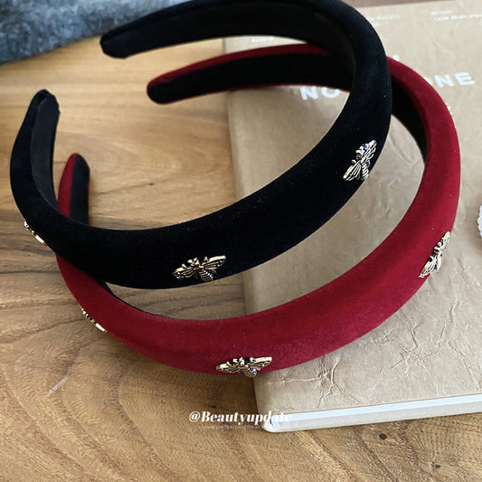 布面蜜蜂簡約髮箍－商品主圖｜https://igowo.tw/