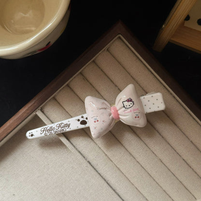 繽紛領結貓咪立體髮夾