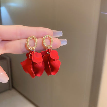 彩色花朵圓形流蘇耳環－細節特寫45｜https://igowo.tw/