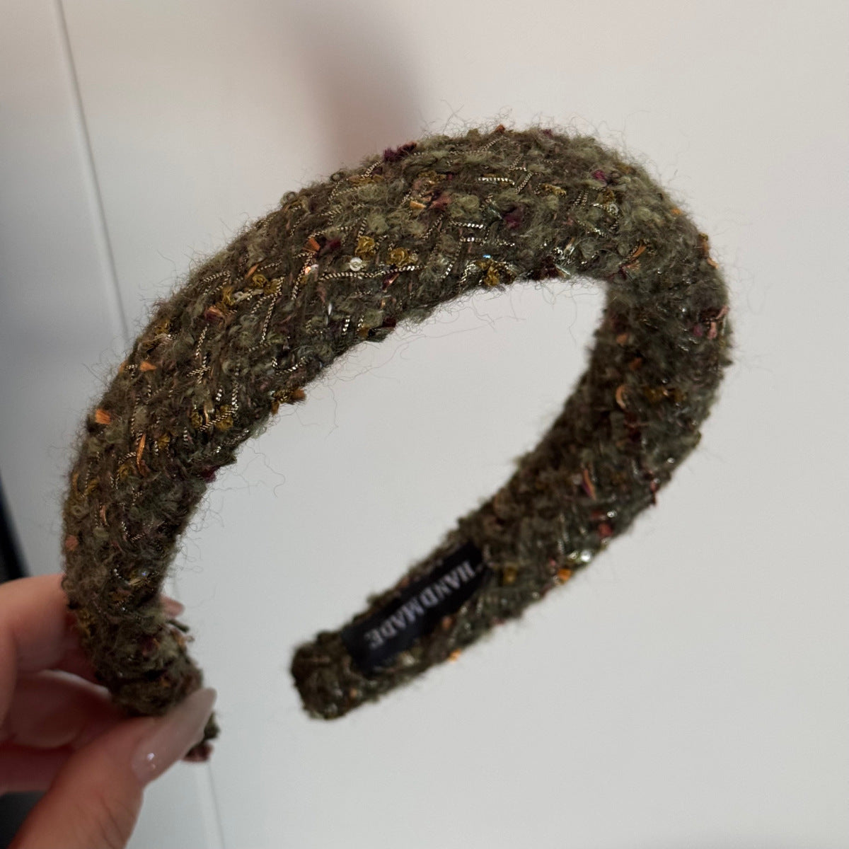 絨面寬版髮箍