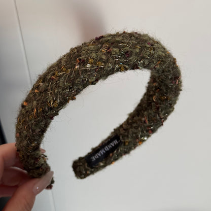 絨面寬版髮箍