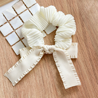 彈力繩蝴蝶結髮圈－細節特寫5｜https://igowo.tw/