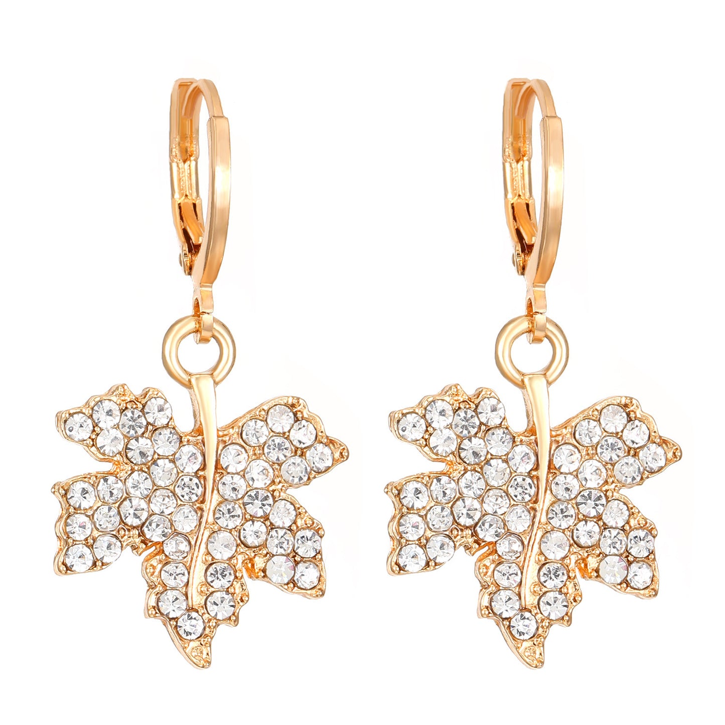 楓葉墜飾項鍊耳環組