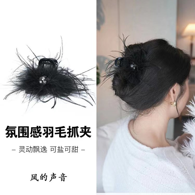 羽毛簡約髮夾