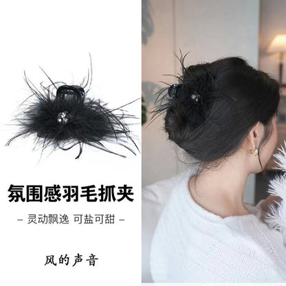 羽毛簡約髮夾