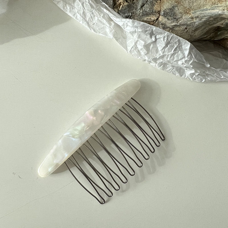 格紋大理石紋簡約髮夾－點點款細節｜https://igowo.tw/