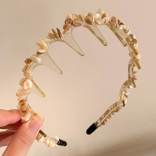 壓克力不規則復古髮箍－商品主圖｜https://igowo.tw/