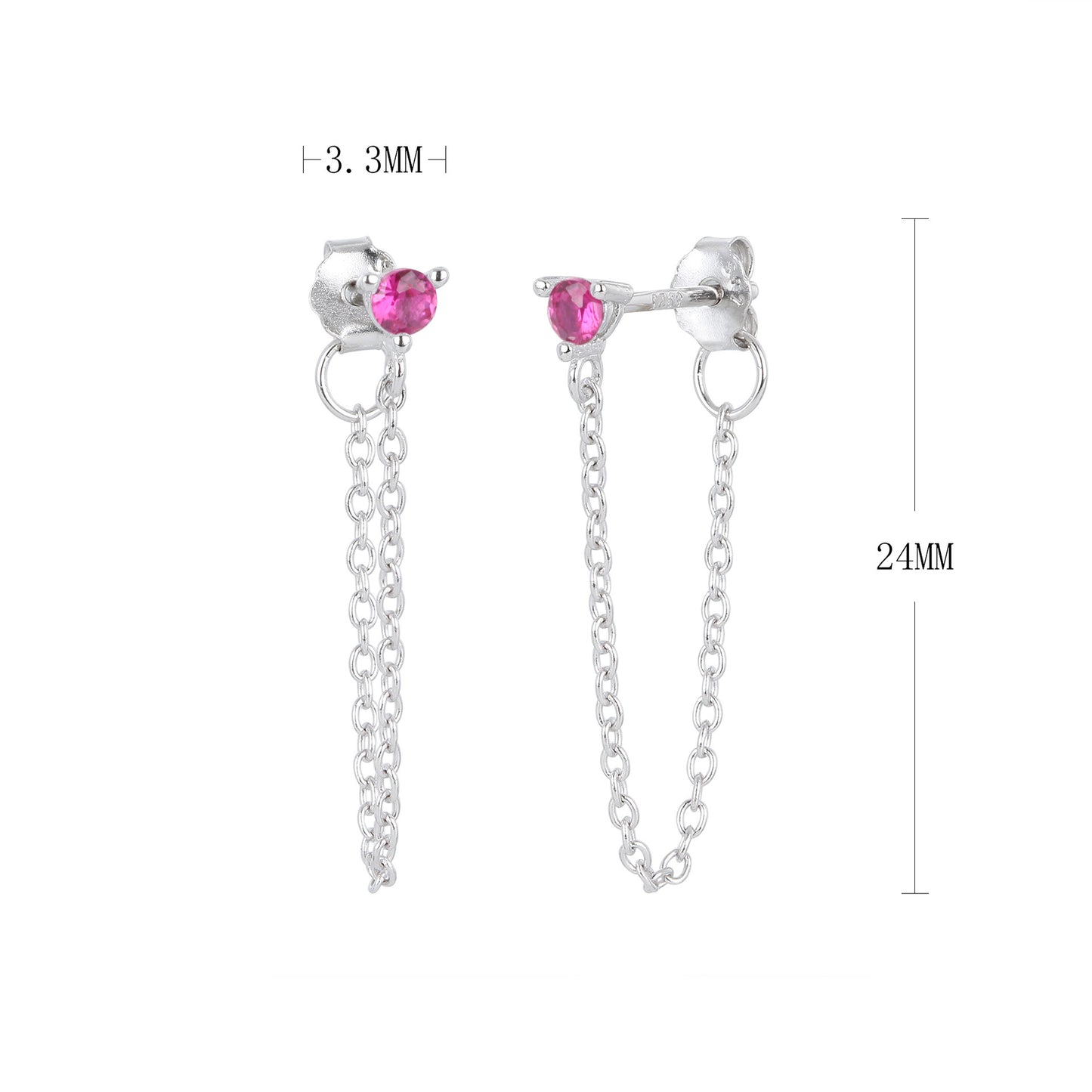 S925 外貿時尚精致簡約耳釘鑲鋯石耳線款潮流網紅風耳飾品