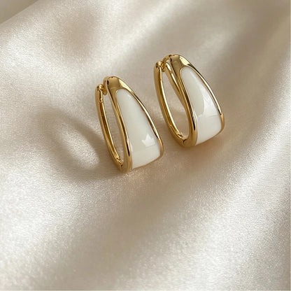 彩色琺瑯C形圓圈耳環－細節特寫38｜https://igowo.tw/
