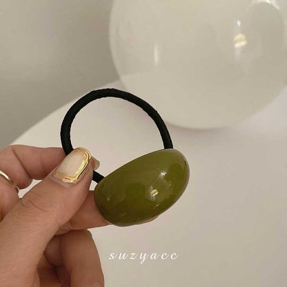 黑色壓克力簡約髮圈