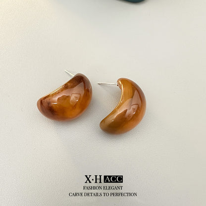 銀針圓珠簡約耳環