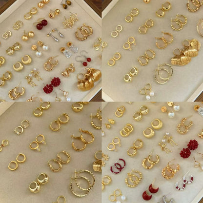 歐美復古金屬風幾何耳扣簡約時尚日常通勤百搭耳環輕奢高級感耳飾